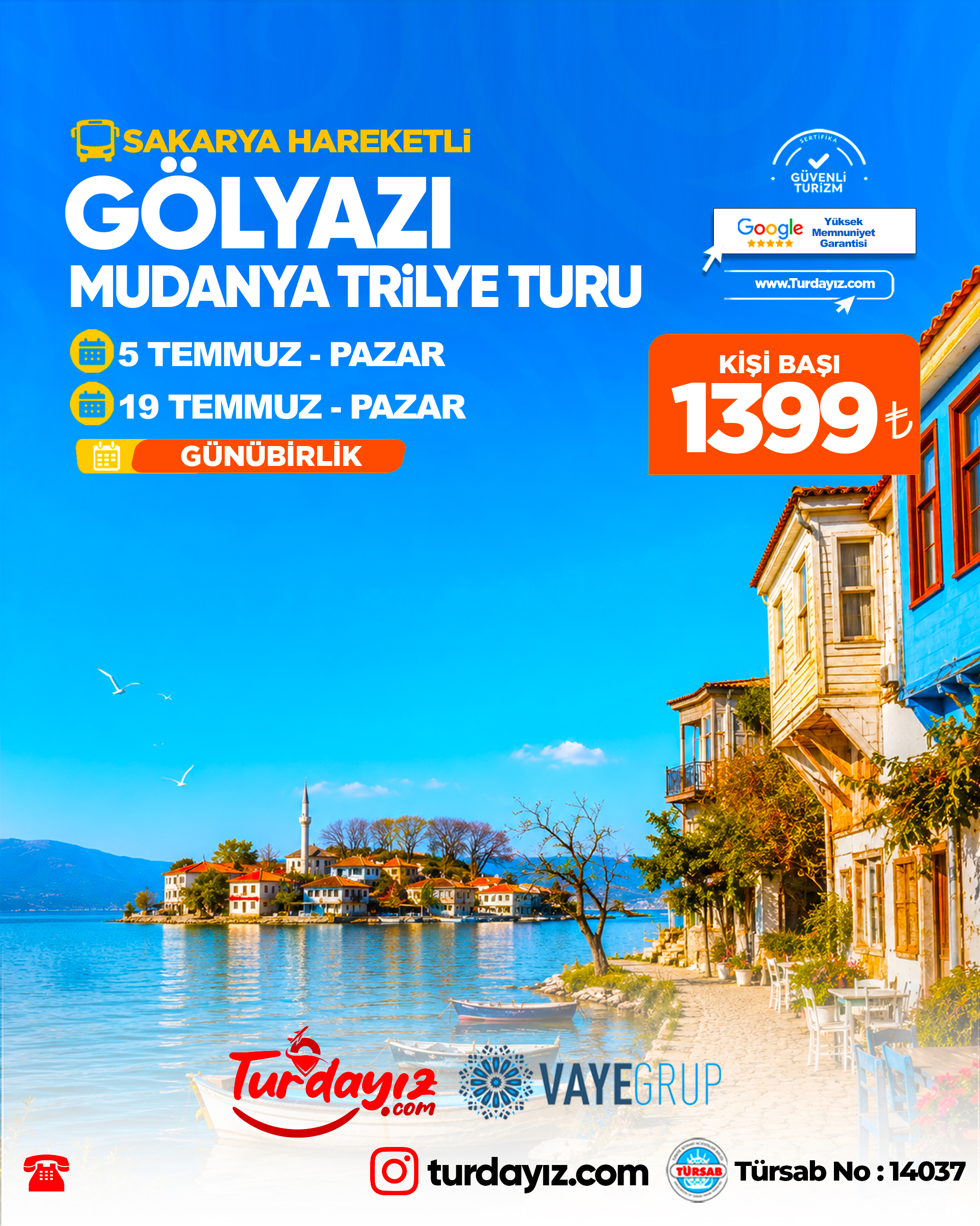GÖLYAZI MUDANYA TRİLYE TURU