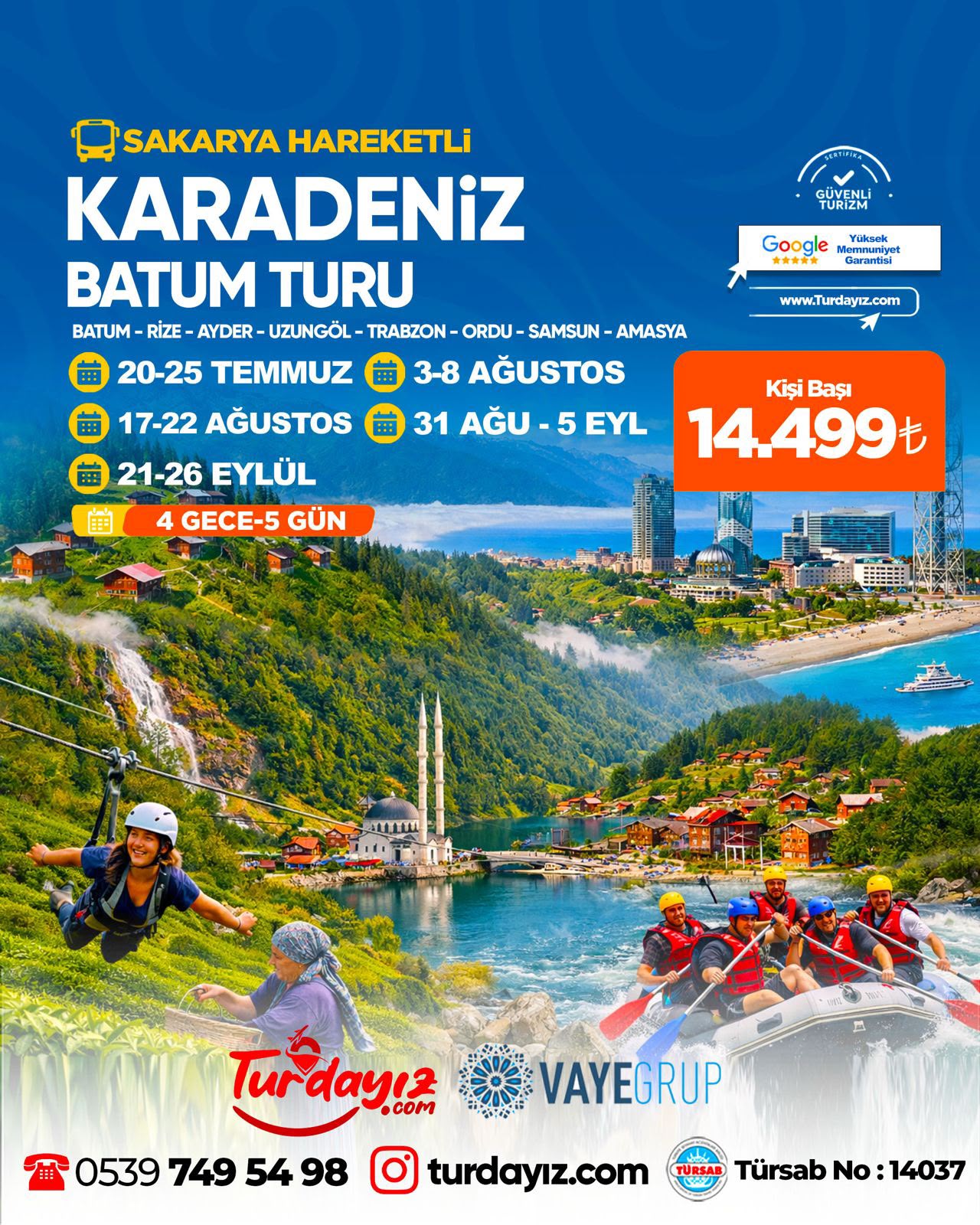 RÜYA GİBİ KARADENİZ & BATUM TURU 