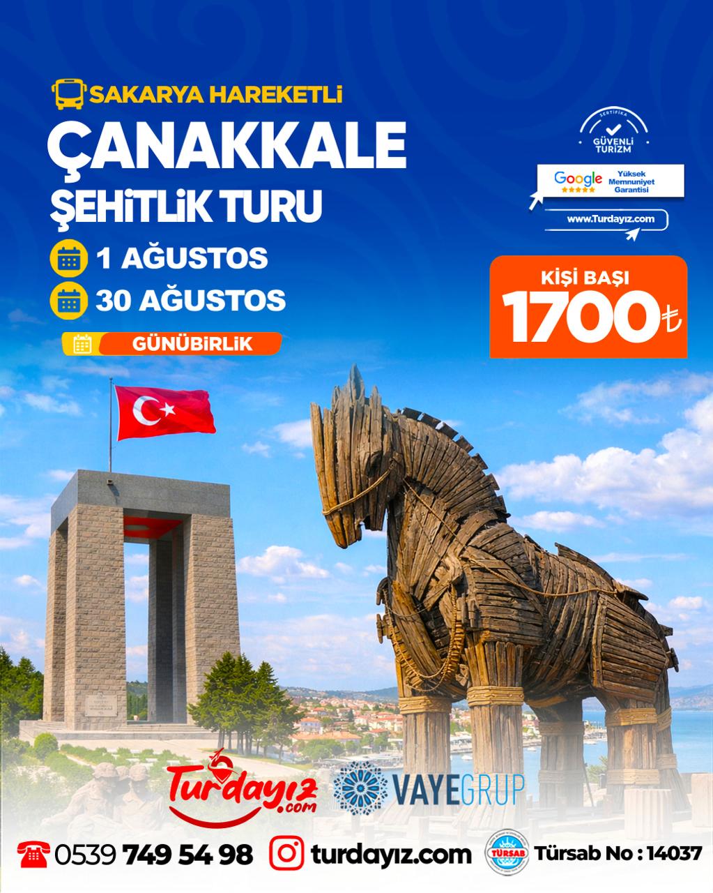 ÇANAKKALE ŞEHİTLİK TURU