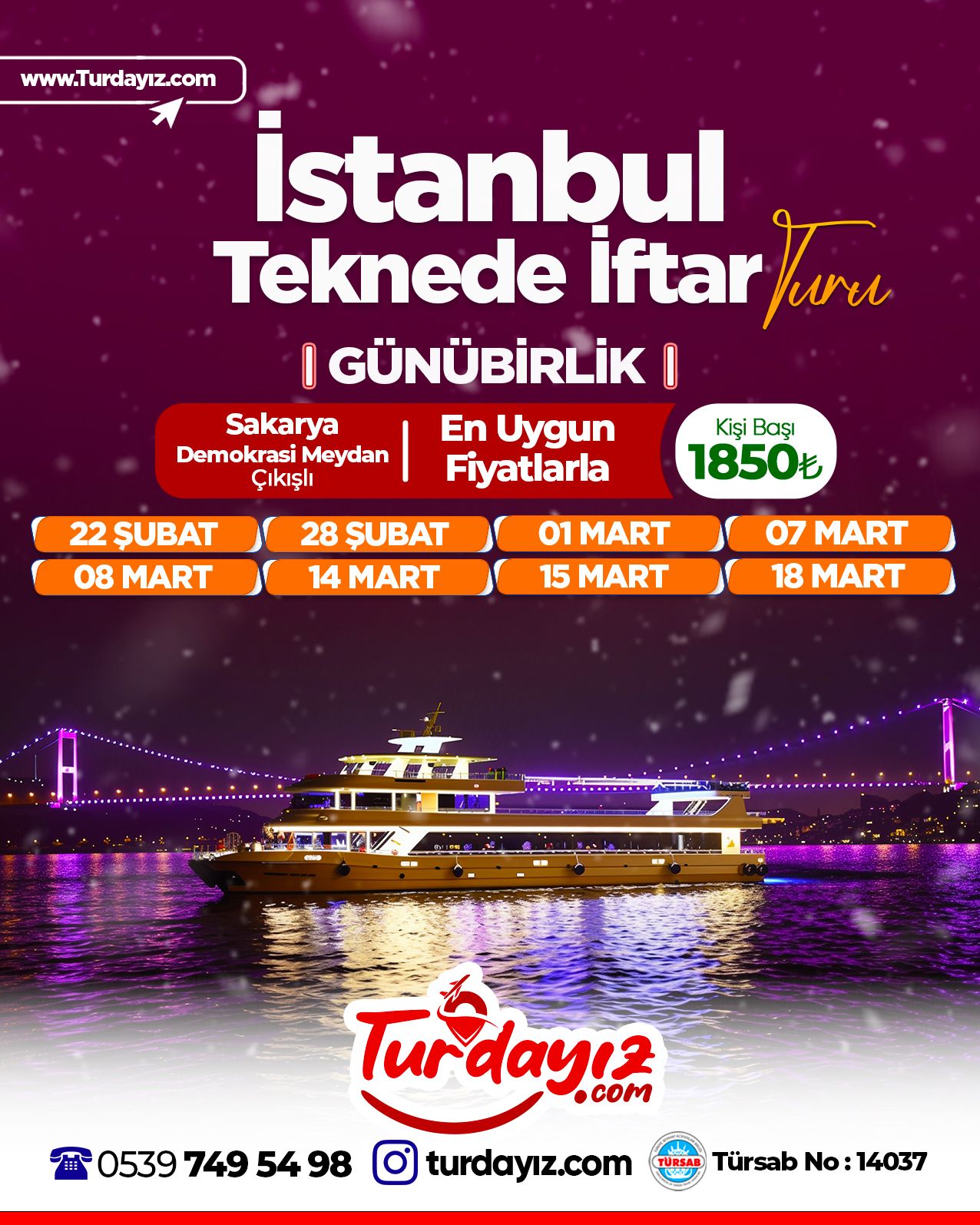 İSTANBUL İFTAR TURLARI HER CUMARTESİ PAZAR 