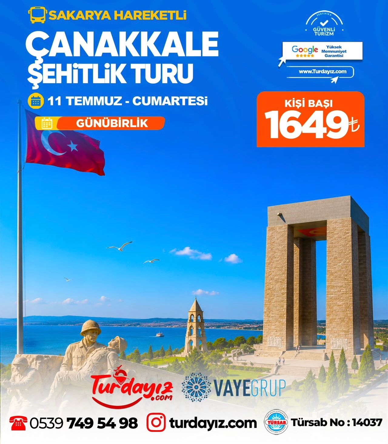 ÇANAKKALE ŞEHİTLİK TURU