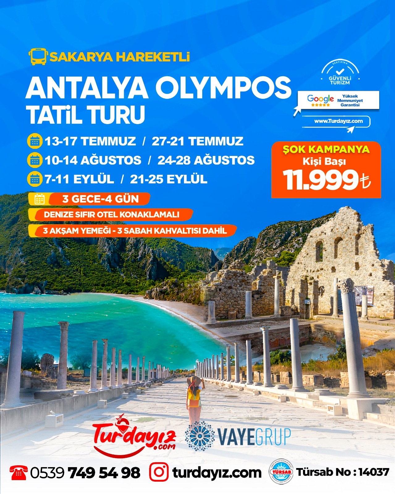 ANTALYA OLYMPOS TATİL TURU 